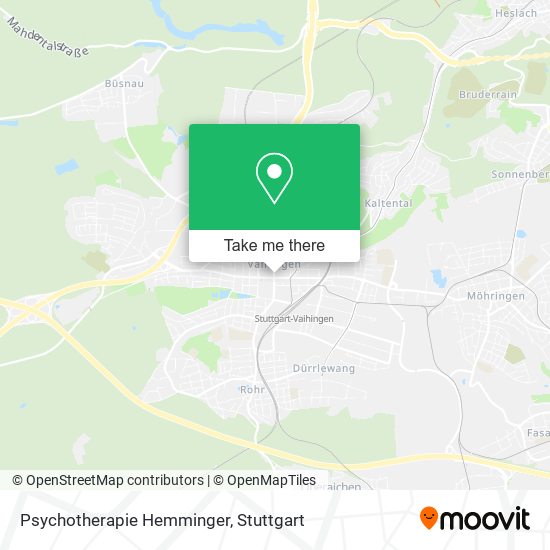 Psychotherapie Hemminger map