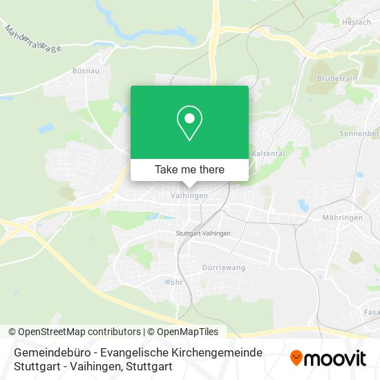 Gemeindebüro - Evangelische Kirchengemeinde Stuttgart - Vaihingen map