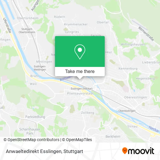 Карта Anwaeltedirekt Esslingen