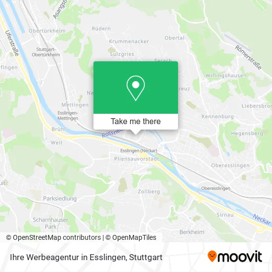 Карта Ihre Werbeagentur in Esslingen