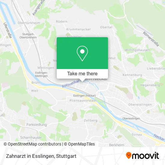 Карта Zahnarzt in Esslingen
