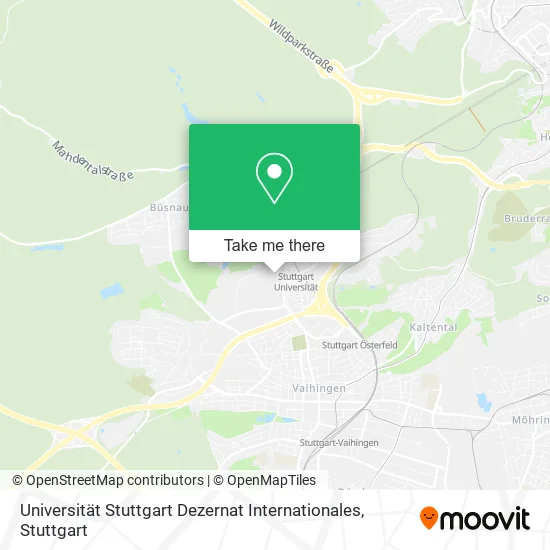 Карта Universität Stuttgart Dezernat Internationales