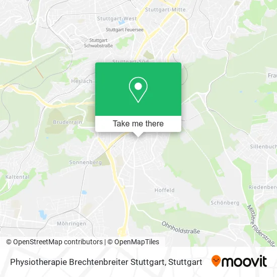 Карта Physiotherapie Brechtenbreiter Stuttgart