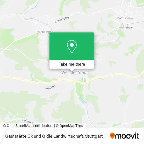 Карта Gaststätte Ox und Q die Landwirtschaft