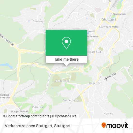 Карта Verkehrszeichen Stuttgart