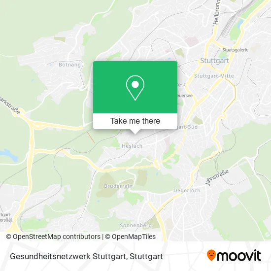 Карта Gesundheitsnetzwerk Stuttgart