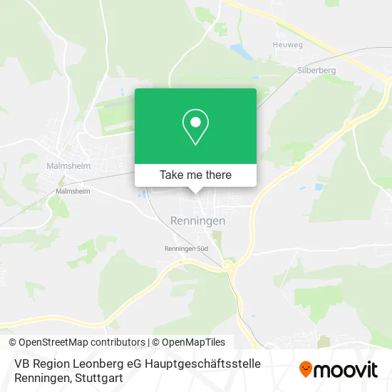Карта VB Region Leonberg eG Hauptgeschäftsstelle Renningen