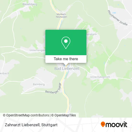 Карта Zahnarzt Liebenzell