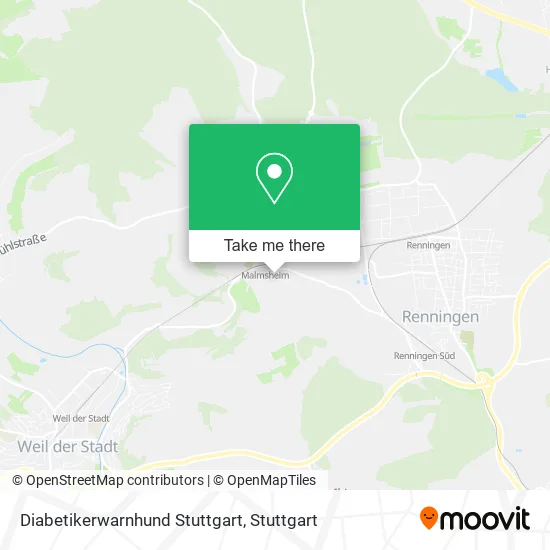 Карта Diabetikerwarnhund Stuttgart