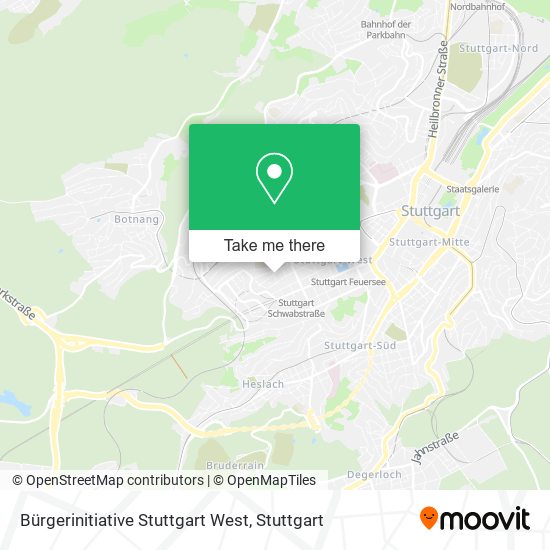 Карта Bürgerinitiative Stuttgart West