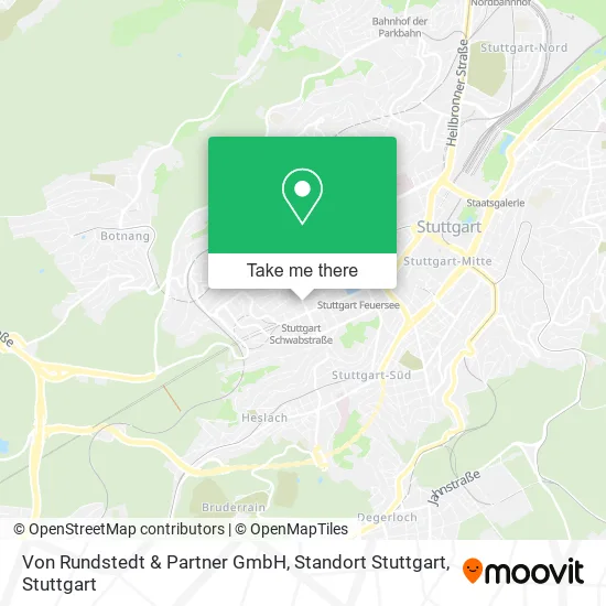 Карта Von Rundstedt & Partner GmbH, Standort Stuttgart