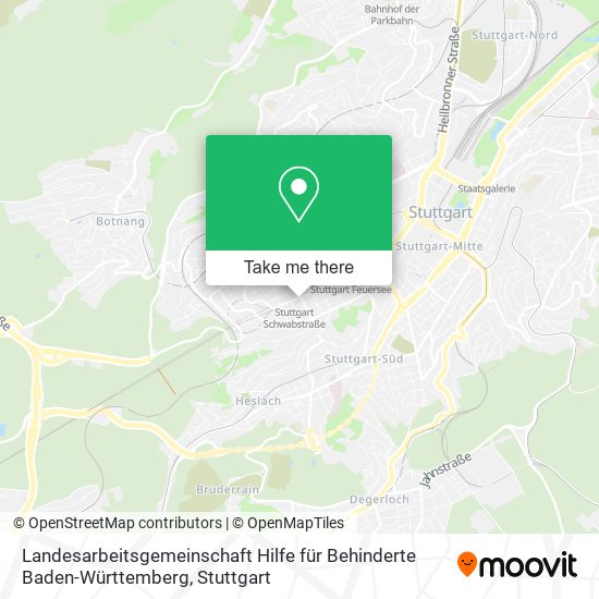 Landesarbeitsgemeinschaft Hilfe für Behinderte Baden-Württemberg map