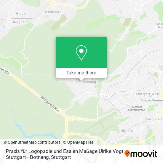 Praxis für Logopädie und Esalen Maßage Ulrike Vogt Stuttgart - Botnang map