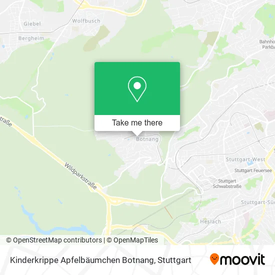 Карта Kinderkrippe Apfelbäumchen Botnang