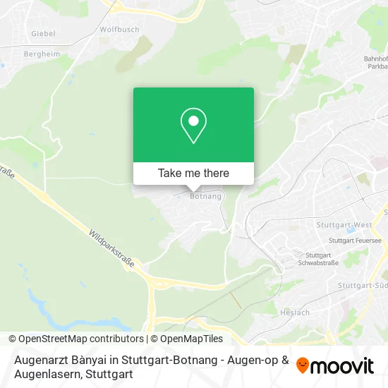 Карта Augenarzt Bànyai in Stuttgart-Botnang - Augen-op & Augenlasern