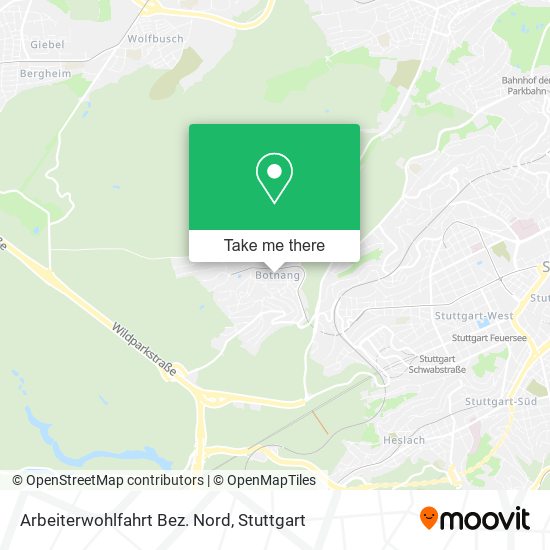 Arbeiterwohlfahrt Bez. Nord map