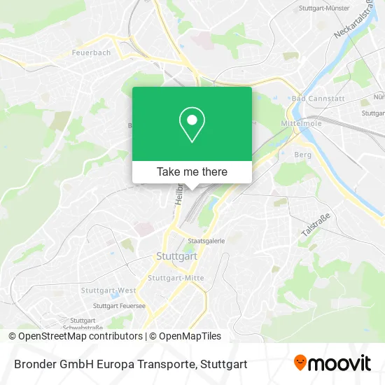 Карта Bronder GmbH Europa Transporte
