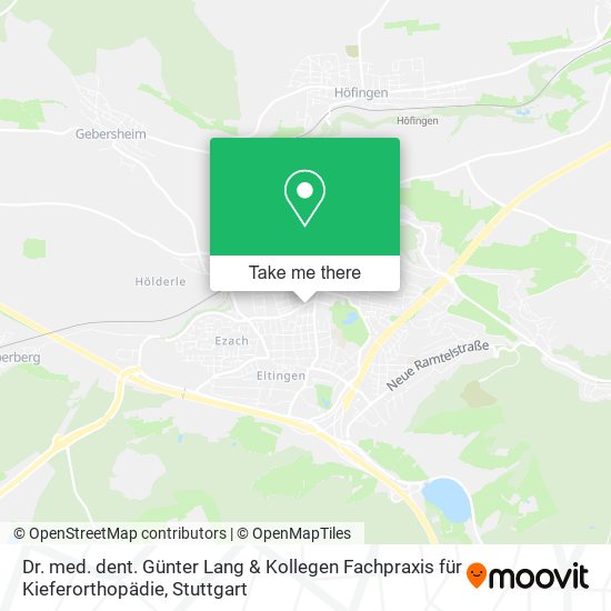 Dr. med. dent. Günter Lang & Kollegen Fachpraxis für Kieferorthopädie map