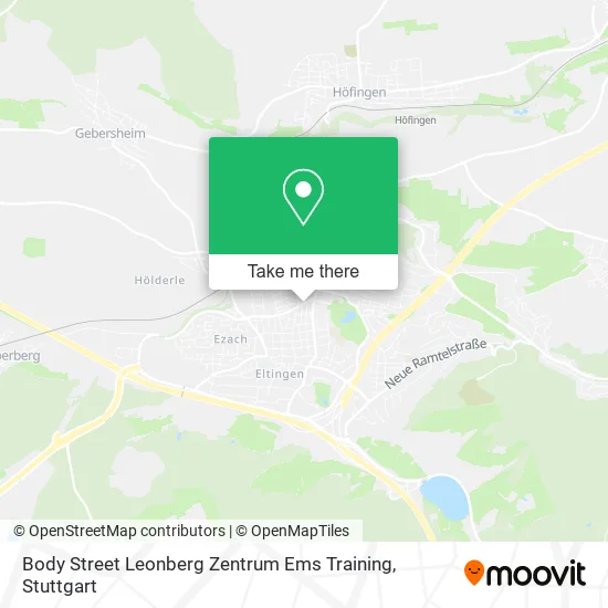 Карта Body Street Leonberg Zentrum Ems Training