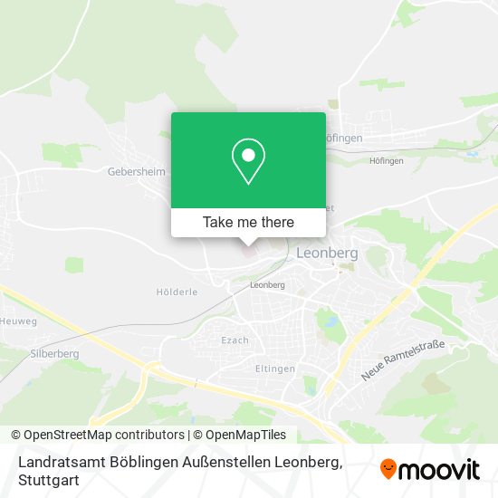 Карта Landratsamt Böblingen Außenstellen Leonberg