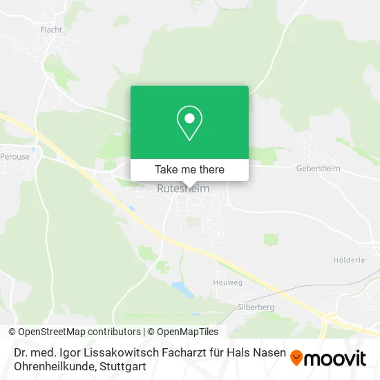 Карта Dr. med. Igor Lissakowitsch Facharzt für Hals Nasen Ohrenheilkunde