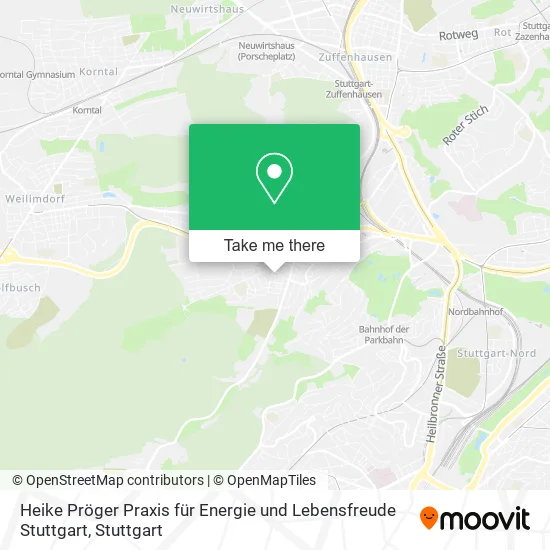 Карта Heike Pröger Praxis für Energie und Lebensfreude Stuttgart