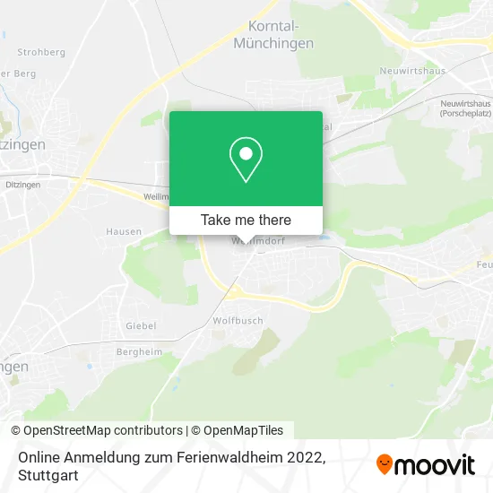 Карта Online Anmeldung zum Ferienwaldheim 2022