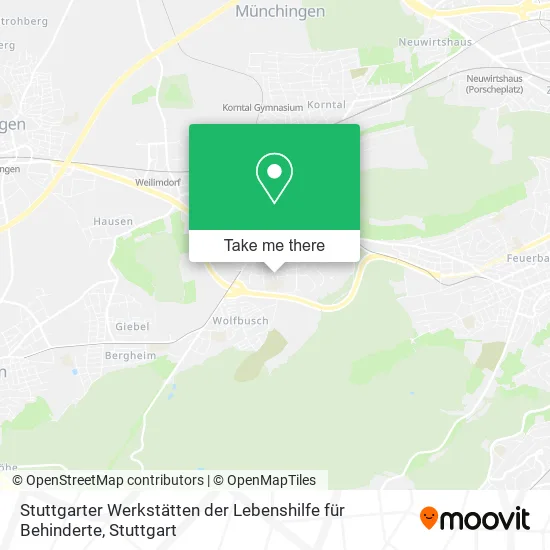 Карта Stuttgarter Werkstätten der Lebenshilfe für Behinderte