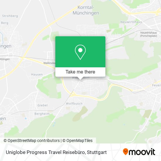 Uniglobe Progress Travel Reisebüro map