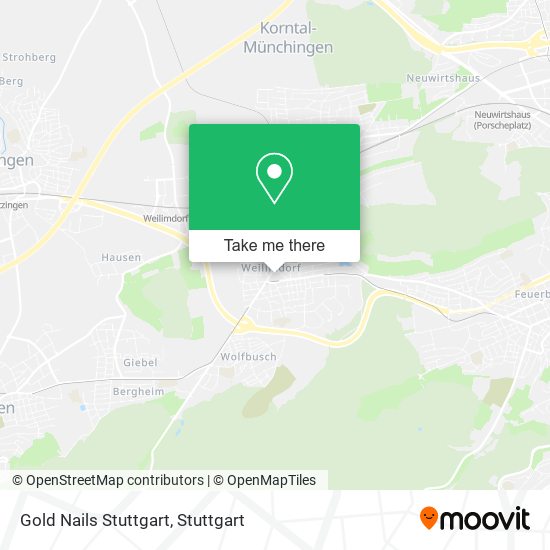 Gold Nails Stuttgart map