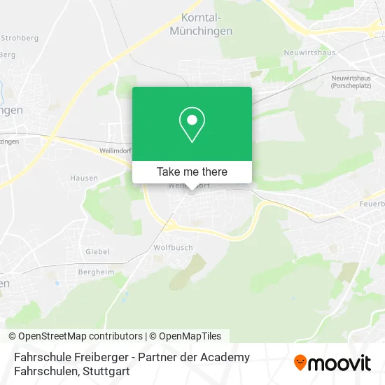 Карта Fahrschule Freiberger - Partner der Academy Fahrschulen