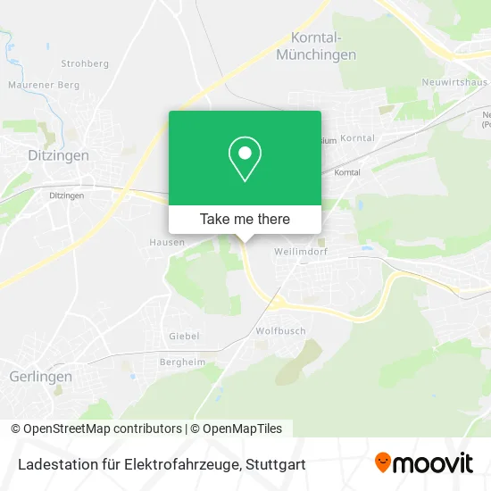 Карта Ladestation für Elektrofahrzeuge