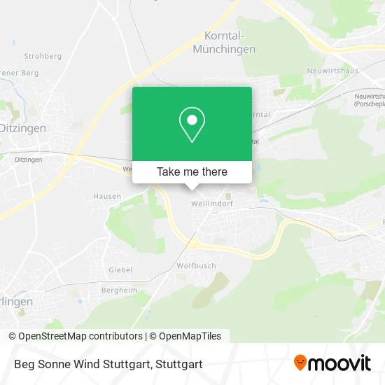 Карта Beg Sonne Wind Stuttgart