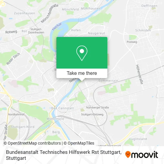 Bundesanstalt Technisches Hilfswerk Rst Stuttgart map