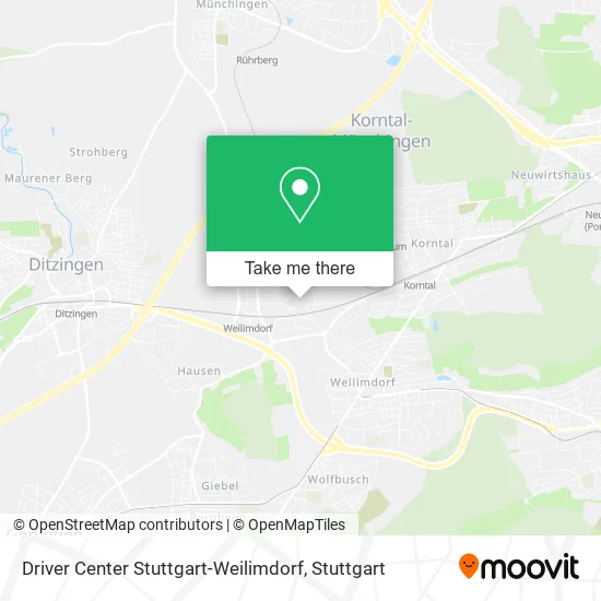 Карта Driver Center Stuttgart-Weilimdorf
