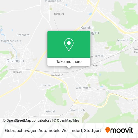 Gebrauchtwagen Automobile Weilimdorf map