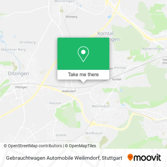 Карта Gebrauchtwagen Automobile Weilimdorf