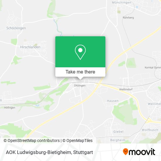 AOK Ludwigsburg-Bietigheim map