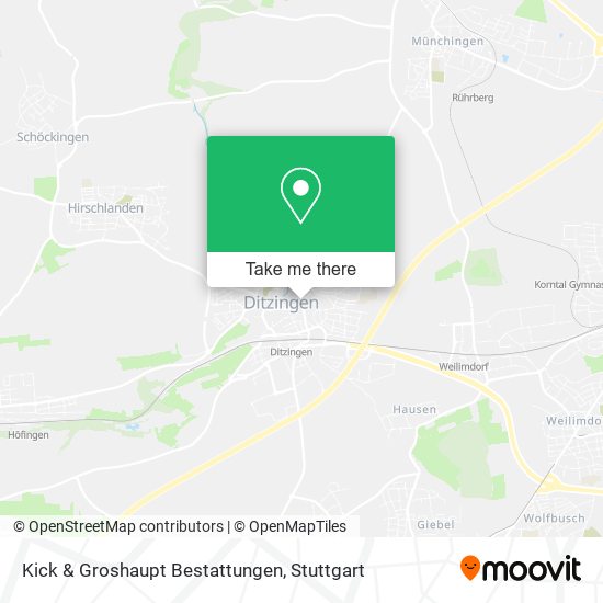 Kick & Groshaupt Bestattungen map