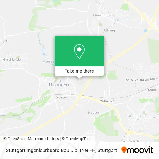 Карта Stuttgart Ingenieurbuero Bau Dipl ING FH