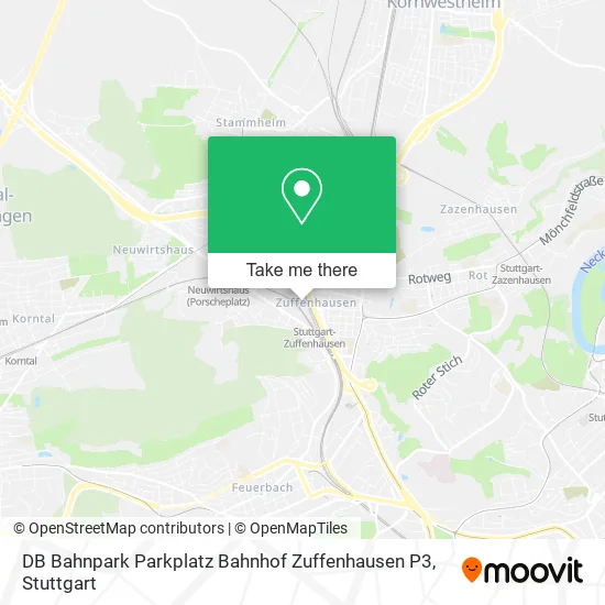 Карта DB Bahnpark Parkplatz Bahnhof Zuffenhausen P3