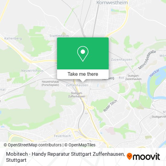 Карта Mobitech - Handy Reparatur Stuttgart Zuffenhausen