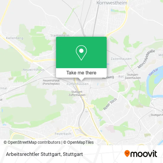 Карта Arbeitsrechtler Stuttgart