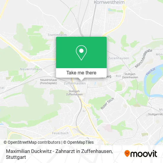 Карта Maximilian Duckwitz - Zahnarzt in Zuffenhausen