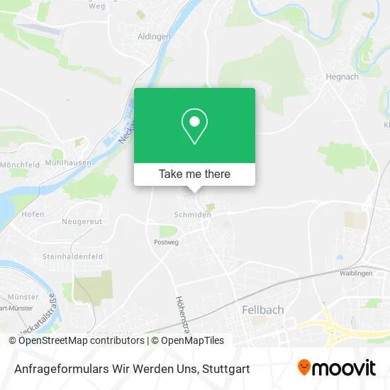 Карта Anfrageformulars Wir Werden Uns