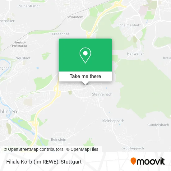 Карта Filiale Korb (im REWE)
