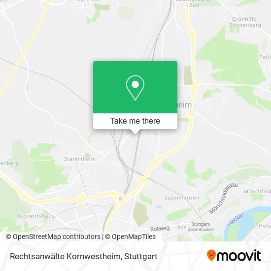 Карта Rechtsanwälte Kornwestheim