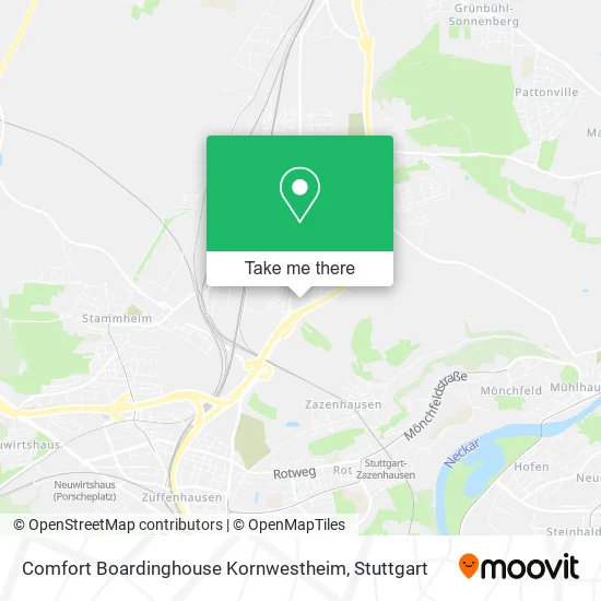 Карта Comfort Boardinghouse Kornwestheim