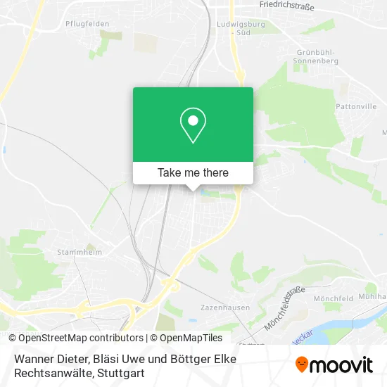 Карта Wanner Dieter, Bläsi Uwe und Böttger Elke Rechtsanwälte