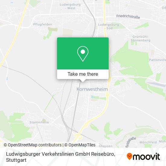 Ludwigsburger Verkehrslinien GmbH Reisebüro map